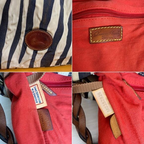 Dooney and Bourke Vintage Zebra Print Drawstring Bag - Picture 6 of 13